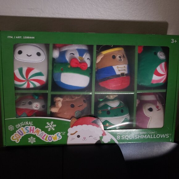 NEW Squishmallows 4-inch Mini Christmas Holiday Ornament Plush 8-pack 2024 Box - Picture 1 of 4
